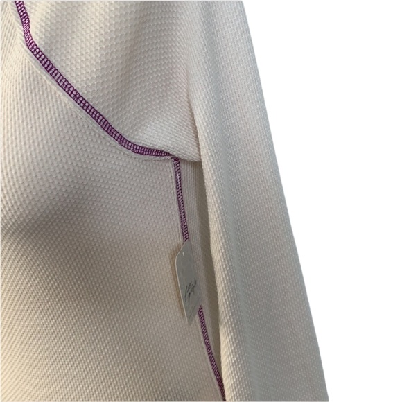 NWT FREE PEOPLE Tan Brown/white thermal sweater - Picture 7 of 11